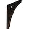 Ekena Millwork Nevio Wrought Iron Bracket, (Triple center brace), Antiqued Bronze 2"W x 12"D x 15"H BKTM02X12X15TNEABZ - alternate 1